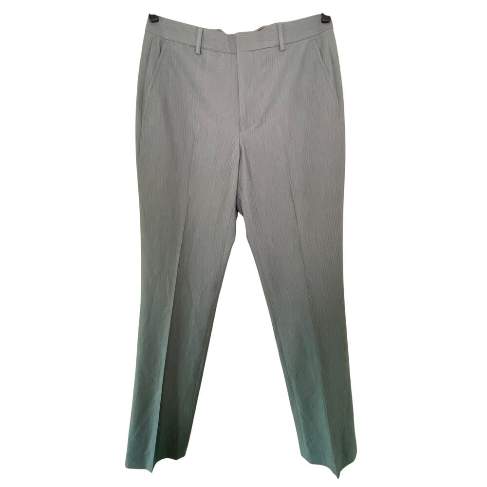 Egara Gray Pinstripe Skinny Fit Men's Suit Pant Slacks 32 x 34